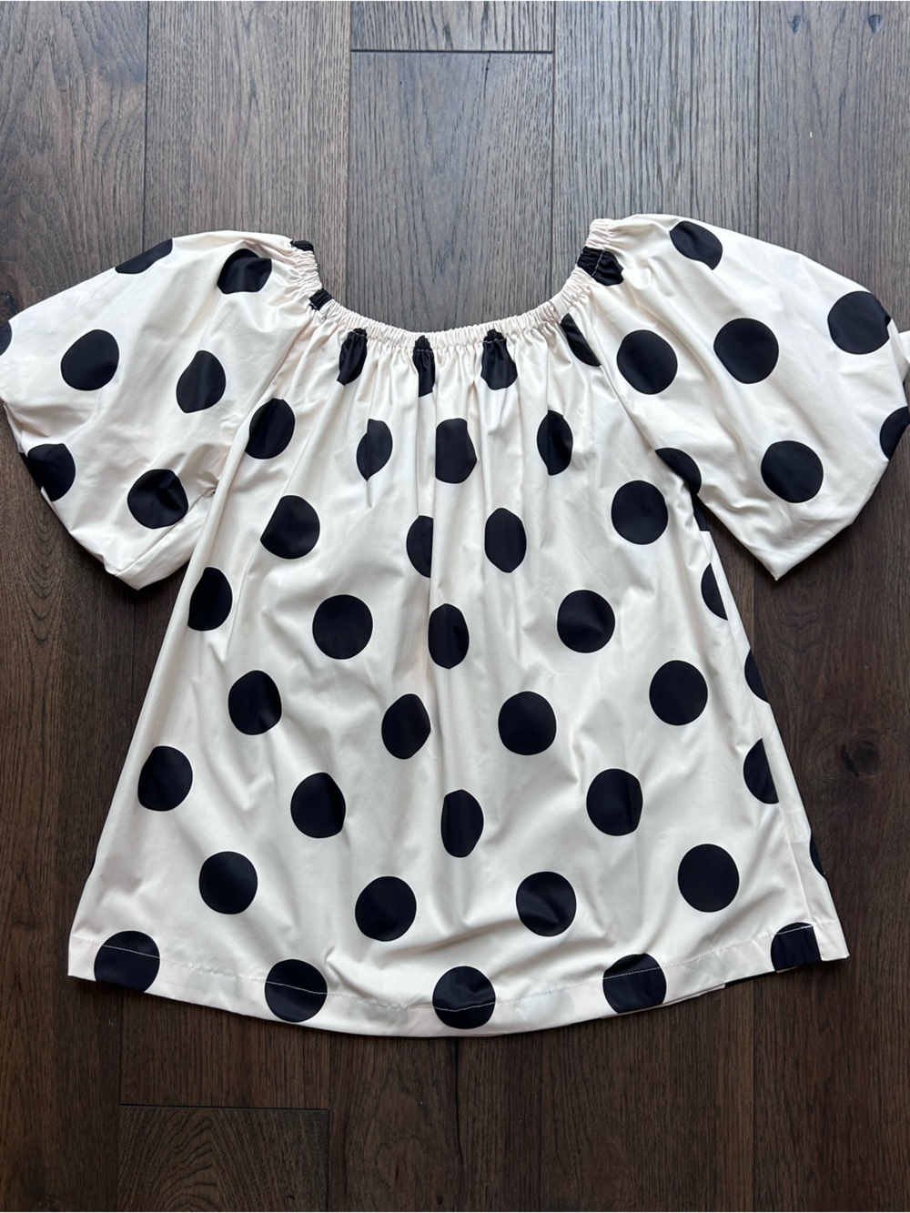 Women’s Off The Shoulder Polka Dot Puff Sleeve Mini Dress Unbranded